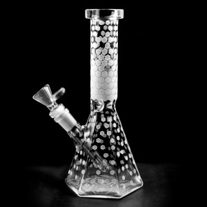 sandblasted Glass bong1